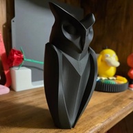 Decoração Coruja 3D Preta - Charmosa e Moderna para Ambientes Criativos - imagem 3