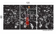 Quadro Michael Jordan Basquete - Tela em Tecido 120x60cm | Decoração Moderna para Sala e Escritório - imagem 4
