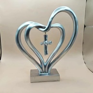 Estátua de Coração em Resina - Decoração Romântica Moderna para Casais | Presente Ideal para Dia dos Namorados - imagem 2