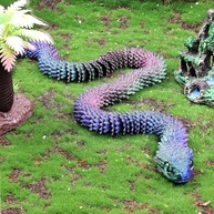 Serpente Colorida Luminosa em 3D - Cobra Articulada com LED para Decoração Moderna - imagem 3