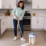 Mop Flat com Balde Duplo 5L e Articulação 360° - Limpeza Moderna e Eficiente - imagem 3