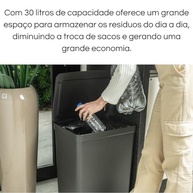 Lixeira de Pedal Trium 50L - Prática, Higiênica e Moderna para Qualquer Ambiente - imagem 5