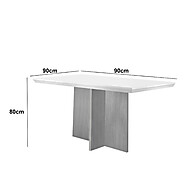 Conjunto Sala de Jantar Olímpia 90cm + 4 Cadeiras Liz Moderna - imagem 2