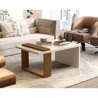 Mesa de Centro Retrô Moderna em Madeira Pérola/Nature - Design Elegante para Salas Atuais - imagem 2