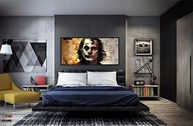 Quadro Decorativo Coringa Joker 130x60cm - Moldura Preta Moderna para Ambientes Criativos - imagem 3