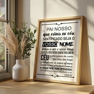 Quadro Decorativo Pai Nosso com Moldura - Arte Religiosa Moderna para Decoração de Parede - imagem 5