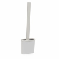 Escova Sanitária de Silicone Premium com Suporte Adesivo para Parede - Branca Moderna e Higiênica - imagem 1