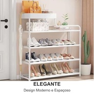 Sapateira Organizadora Moderna com Prateleira Superior - 12 Pares, Design Elegante Branco - imagem 5