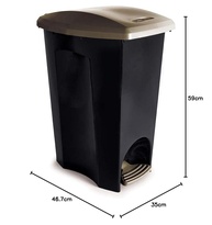 Lixeira com Pedal Plasútil 50L - Prática, Higiênica e Moderna para Ambientes Residenciais - imagem 3