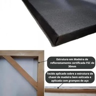 Quadro Abstrato em Tela Canva com Chassi de Madeira Premium - Decoração Moderna para Sala e Escritório - imagem 5