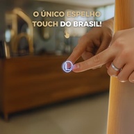 Espelho Redondo Lopazzi 60x60cm com LED Touch – Iluminação Ajustável Moderna para Banheiro e Quarto - imagem 5