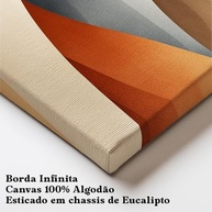 Kit 3 Quadros Decorativos Canvas 50x70 cm | Arte Abstrata Moderna para Sala, Quarto e Corredor - imagem 5