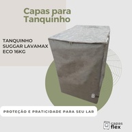 Capa Impermeável Flex para Tanquinho Suggar Lavamax Eco 16kg - Proteção Cinza Moderna - imagem 4