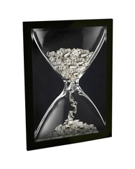 Quadro Decorativo Tempo É Dinheiro - Moldura Moderna para Escritório e Empresa - imagem 2