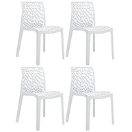 Cadeiras Gruvyer Loft7 - Conjunto de 4 Cadeiras Modernas em Polipropileno com Encosto Confortável para Ambientes Variados - imagem 2