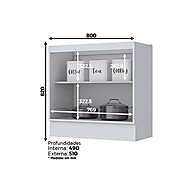 Balcão de Cozinha 80cm Branco – Ideal para Cozinhas Modernas - imagem 2