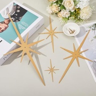 Decoração de Parede Estrela Explosão em Ouro - 4 Peças Modernas para Ambientes Atuais - imagem 3