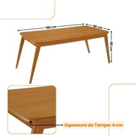 Mesa de Jantar 180cm Copper: Elegância e Modernidade - imagem 2