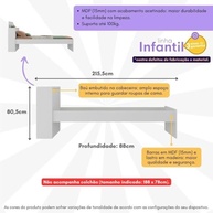 Cama de Solteiro com Baú Embutido 188x78cm - Design Moderno e Prático - imagem 4