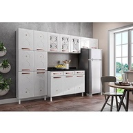 Cozinha Completa Mirage New 14 Portas 2 Gavetas 3 Vidros Branco - Design Moderno e Espaçoso - imagem 5