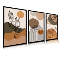 Quadro Decorativo Grande Minimalista Orgânico Floral Moderno - 120x60cm para Sala, Quarto e Escritório - imagem 1