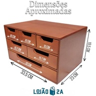 Gaveteiro Organizador 6 Gavetas para Escritório e Quarto - Design Moderno e Funcional - imagem 3