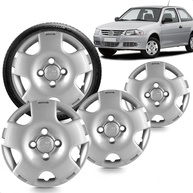 Kit 4 Calotas Gol G4 Aro 13 Prata Cubo Alto Grid - Design Moderno e Resistente - imagem 1