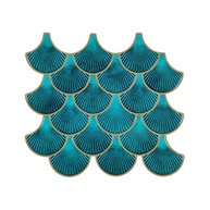 Azulejo Autoadesivo 3D para Backsplash - Mosaicowall com Design Moderno para Cozinha e Banheiro (Azul-Petróleo) - imagem 1