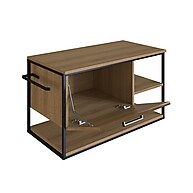 Gabinete Suspenso 80cm Preto/Mel: Seu Banheiro Moderno! - imagem 2