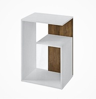 Mesa de Cabeceira Lírios Branco com Canela – Estilo Moderno e Funcionalidade Premium - imagem 1