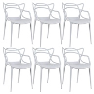 Conjunto de 6 Cadeiras Allegra - Design Moderno em Polipropileno, Empilháveis e Resistentes para Sala, Cozinha, Jantar ou Varanda - imagem 1