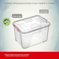 Caixa Organizadora Uninjet 56L com Trava - Armazenamento Seguro e Moderno - imagem 5