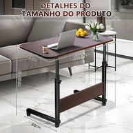 Mesa Notebook Portátil Ajustável com Rodas - Design Moderno para Casa e Escritório - imagem 3