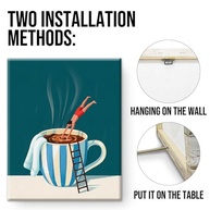 Coffee Wall Art Decor - Pôster Moderno em Tela para Cozinha com Moldura | 20x25cm - imagem 4