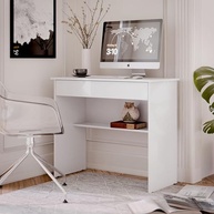 Escrivaninha Office com Gaveta Branca – Design Moderno para Home Office - imagem 4