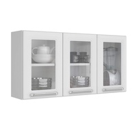Armário Aéreo de Cozinha com 3 Portas de Vidro Luce 2018 Itatiaia – Design Moderno e Funcionalidade - imagem 1