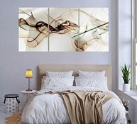 Kit 3 Quadros Decorativos Abstrato Fios Fumaça - Moderno para Sala e Quarto - imagem 3