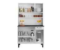 Cozinha Compacta Itatiaia Rose 6 Portas e 1 Gaveta em Aço Branco Neve - Design Moderno e Resistente - imagem 4