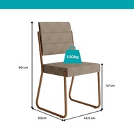 Conjunto de Sala de Jantar Charlotte 6 Cadeiras - Design Moderno e Conforto Duradouro - imagem 3