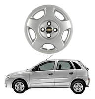 Jogo de Calotas Aro 14 Corsa Hatch Sedan 2010-2012 + Emblemas Preto - Design Moderno e Proteção - imagem 3