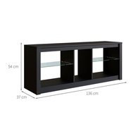 Rack TV 55" Leo Preto: Iluminação LED e Design Moderno - imagem 2