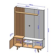 Estante TV 55" Corumbau: 1 Porta, 2 Prateleiras e Design Moderno - imagem 2