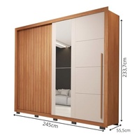 Guarda-Roupa Casal com Espelhos e 4 Gavetas Suburban Espresso - Design Moderno e Funcional - imagem 3