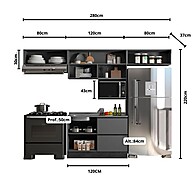 Cozinha Modulada Etna: 5 Peças, Design Moderno! - imagem 2