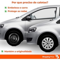Kit 4 Calotas Fox Space Aro 15 Prata - Design Grid Moderno e Resistente - imagem 3