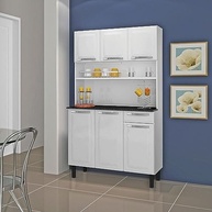 Cozinha Compacta Itatiaia Rose 6 Portas e 1 Gaveta em Aço Branco Neve - Design Moderno e Resistente - imagem 2