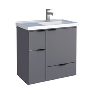 Gabinete de Banheiro Cinza 60cm: Compacto e Moderno - imagem 2