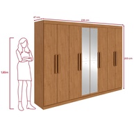 Guarda Roupa Casal 8 Portas: Slim, Espelhado e Moderno - imagem 2