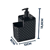 Porta Detergente e Esponja Rattan Preto: Prático e Moderno - imagem 1