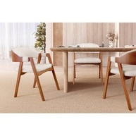 Cadeira Gaia para Mesa de Jantar em Linho Nude - Design Moderno e Conforto Excepcional - imagem 3